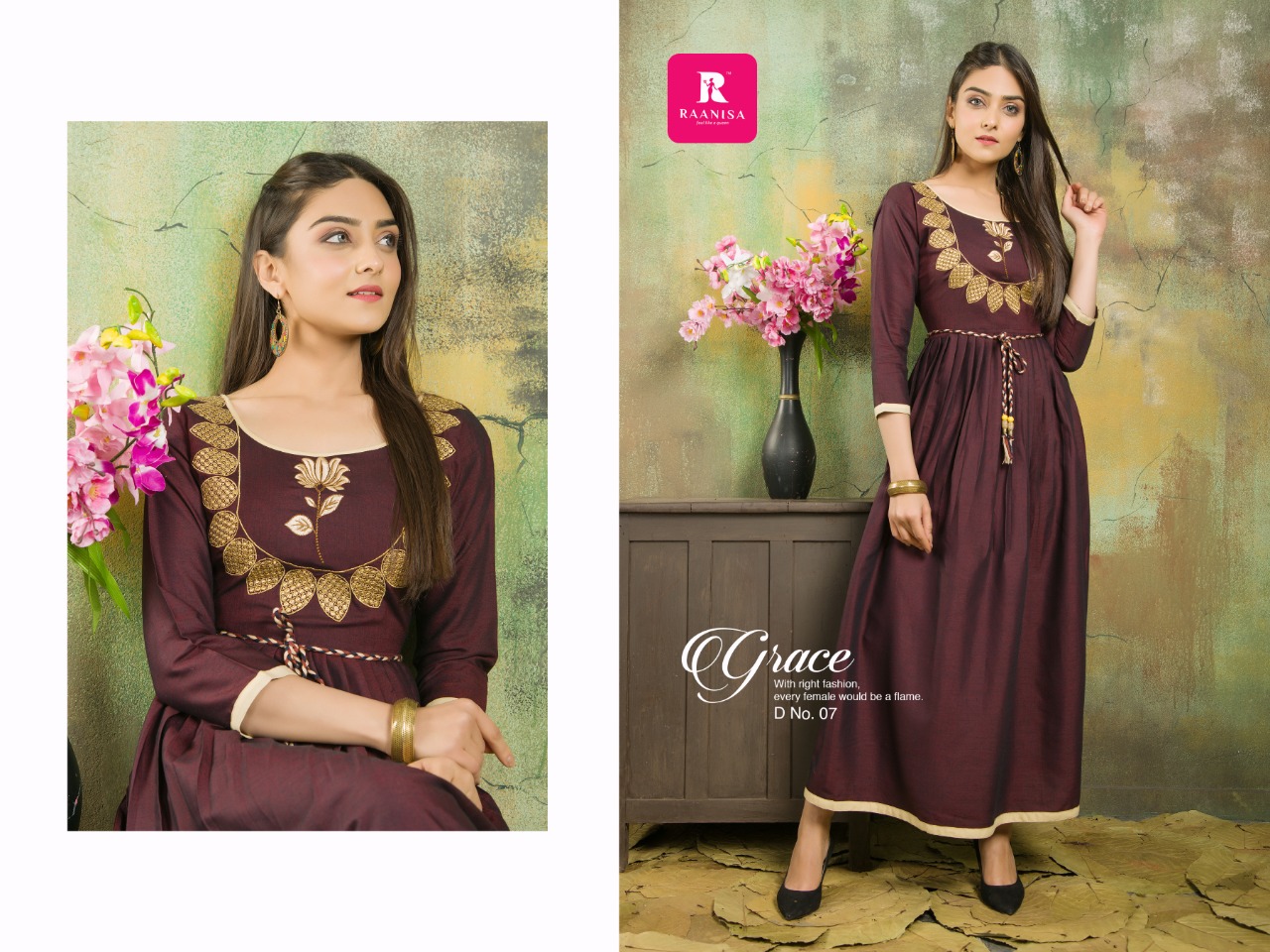 Raahi Vol-1 By Raanisa 01 To 08 Series Beautiful Stylish Fancy Colorful Casual Wear & Ethnic Wear Collection Heavy Two Tone Rayon Embroidery At Wholesale Price