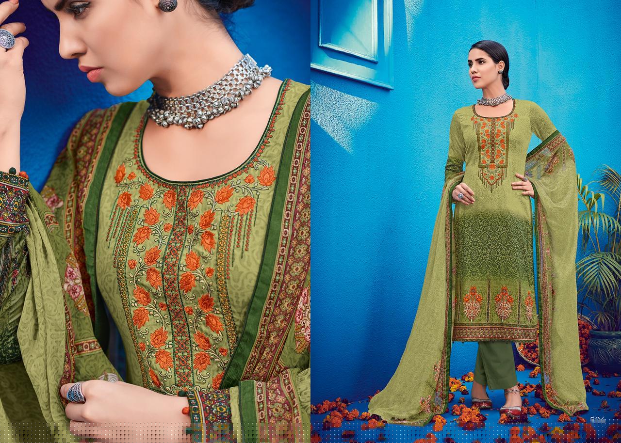 Raas By House Of Lawn 501 To 510series Designer Suits Wedding Collection Colorful Stylish Beautiful Party Wear & Occasional Wear Jam Satin Embroidered Dresses At Wholesale Price
