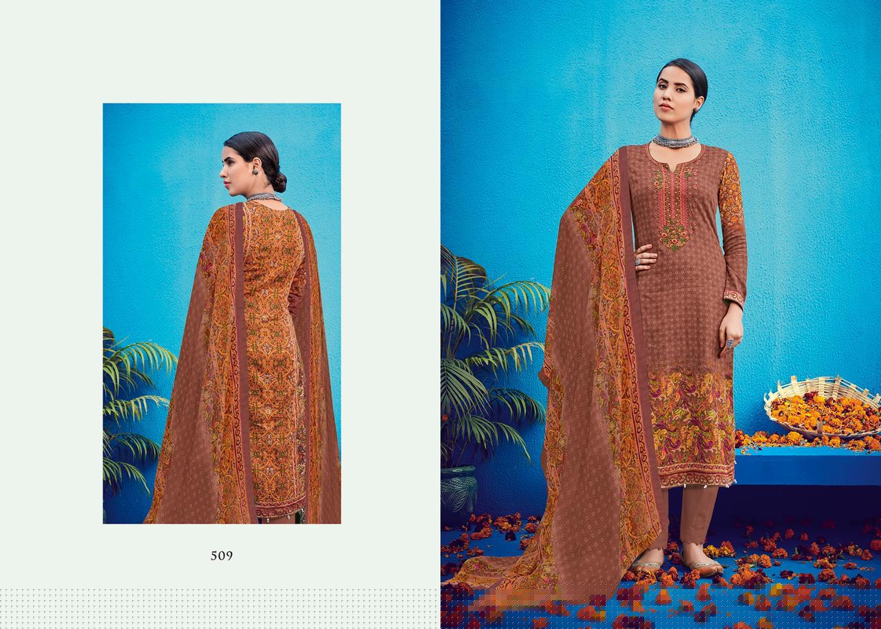 Raas By House Of Lawn 501 To 510series Designer Suits Wedding Collection Colorful Stylish Beautiful Party Wear & Occasional Wear Jam Satin Embroidered Dresses At Wholesale Price