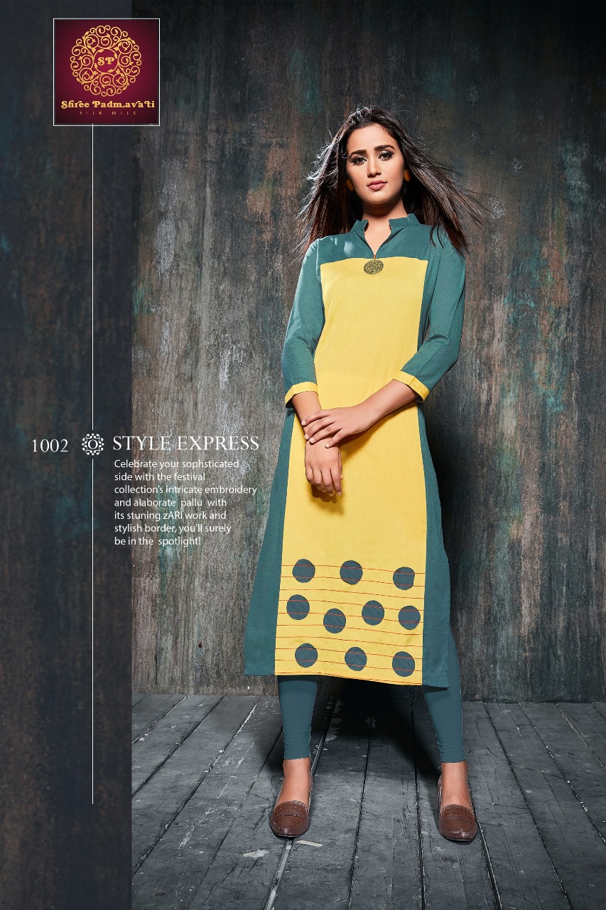 Raazi By Shree Padmavati 1001 To 1007 Series Beautiful Stylish Colorful Fancy Party Wear & Ethnic Wear & Ready To Wear Cotton Flex Kurtis At Wholesale Price