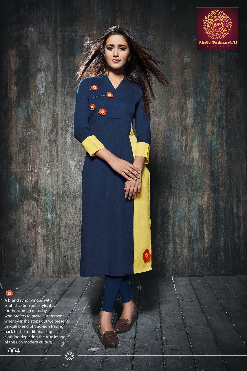 Raazi By Shree Padmavati 1001 To 1007 Series Beautiful Stylish Colorful Fancy Party Wear & Ethnic Wear & Ready To Wear Cotton Flex Kurtis At Wholesale Price