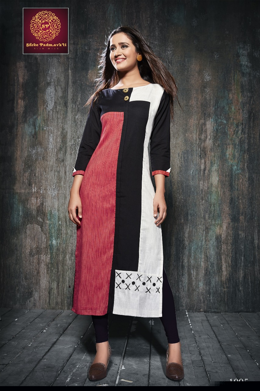 Raazi By Shree Padmavati 1001 To 1007 Series Beautiful Stylish Colorful Fancy Party Wear & Ethnic Wear & Ready To Wear Cotton Flex Kurtis At Wholesale Price