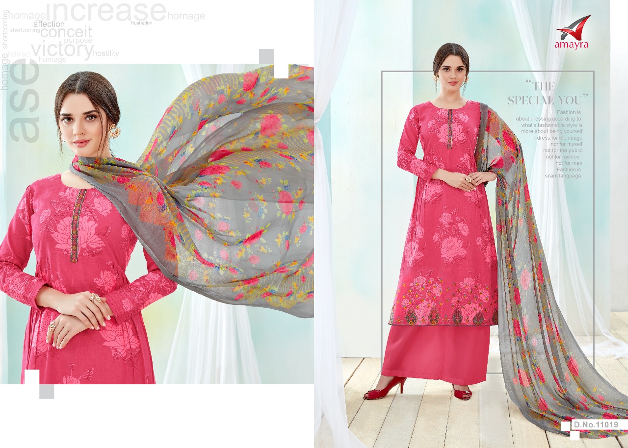 Rabiya By Amayra 11017 To 11024 Series Beautiful Stylish Fancy Colorful Causl Wear & Ethnic Wear Cotton Satin With Embroidered Dresses At Wholesale Price