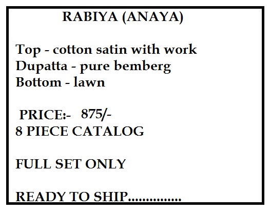 Rabiya By Amayra 11017 To 11024 Series Beautiful Stylish Fancy Colorful Causl Wear & Ethnic Wear Cotton Satin With Embroidered Dresses At Wholesale Price