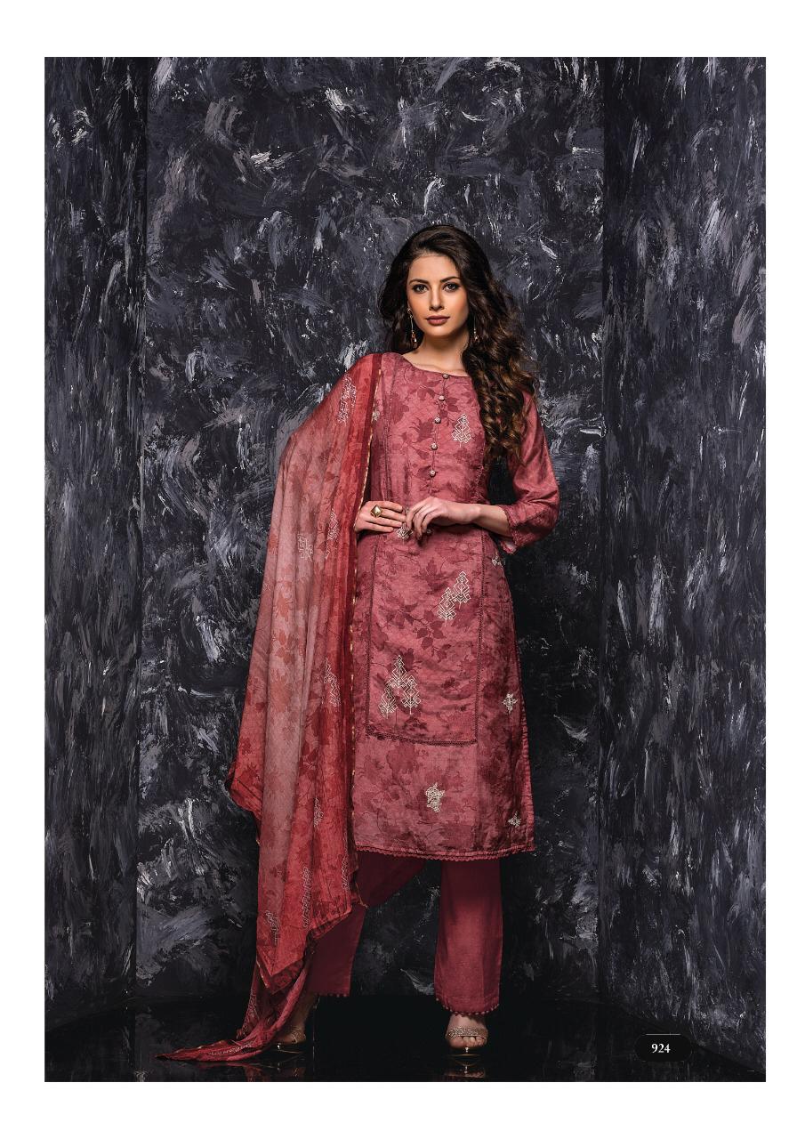 Rabiya By Sri 924 To 929 Series Designer Beautiful Stylish Fancy Colorful Casual Wear & Ethnic Wear & Ready To Wear Pure Bemberg Muslin Embroidered Dresses At Wholesale Price