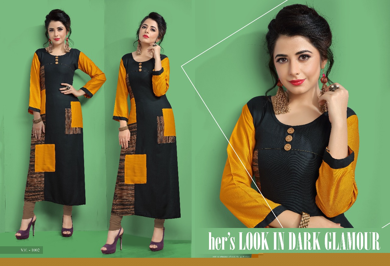 Radha Vol-1 By Vilohit Enterprise 1001 To 1007 Series Designer Beautiful Stylish Fancy Colorful Casual Wear & Ethnic Wear Collection Heavy Rayon Kurtis At Wholesale Price