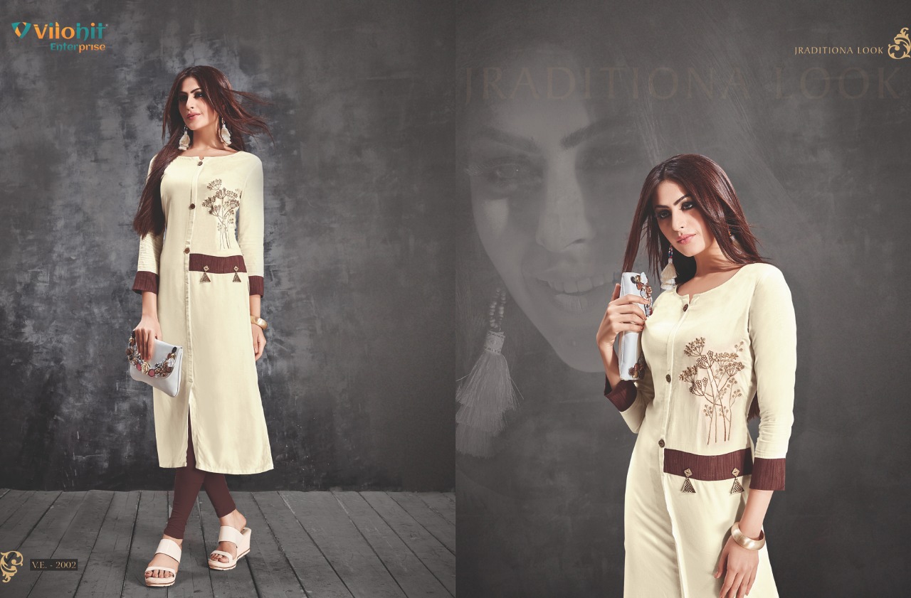 Radha Vol-2 By Vilohit Enterprise 2001 To 2007 Series Beautiful Stylish Fancy Colorful Casual Wear & Ethnic Wear & Ready To Wear Heavy Rayon Kurtis At Wholesale Price