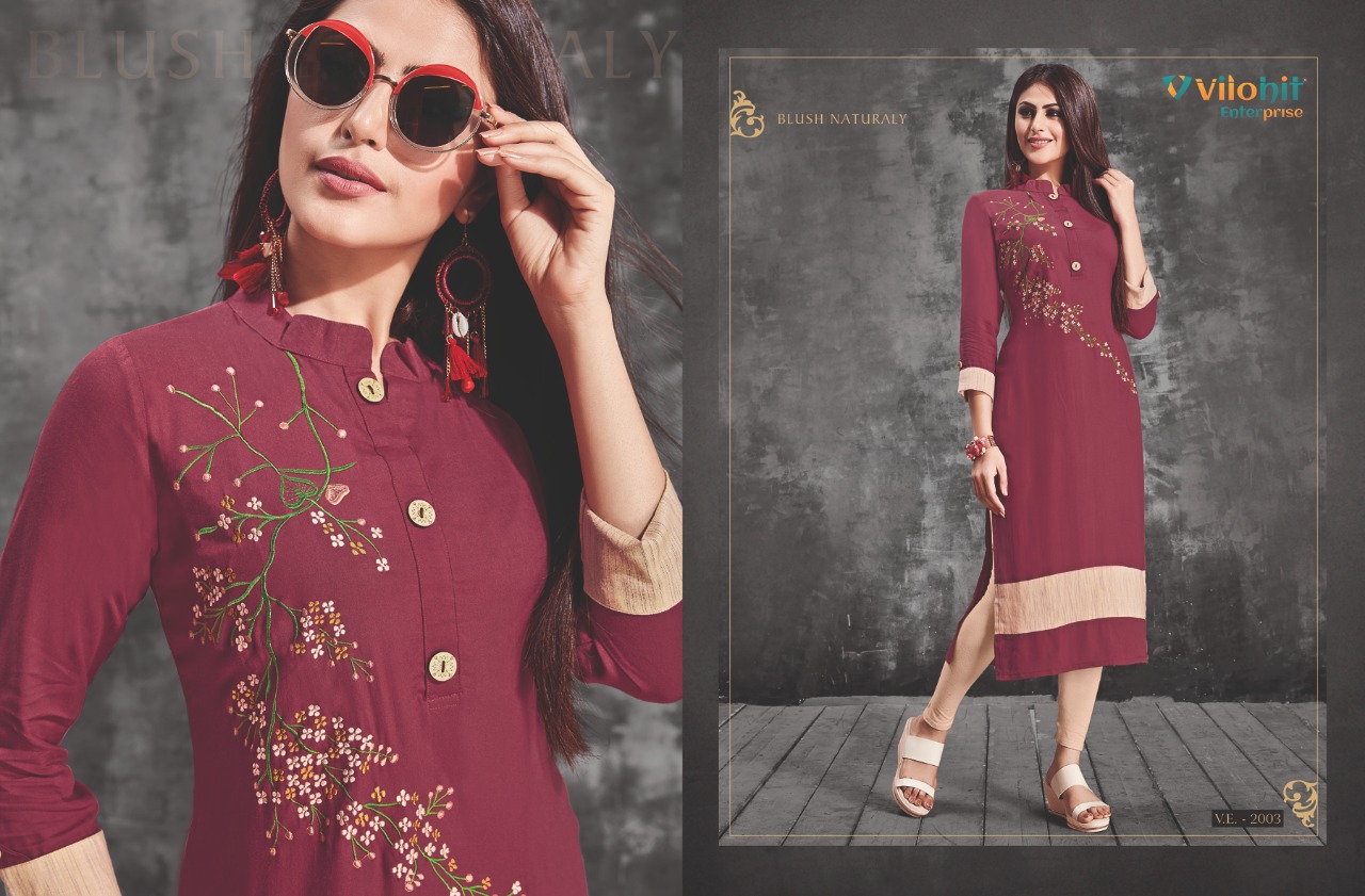 Radha Vol-2 By Vilohit Enterprise 2001 To 2007 Series Beautiful Stylish Fancy Colorful Casual Wear & Ethnic Wear & Ready To Wear Heavy Rayon Kurtis At Wholesale Price