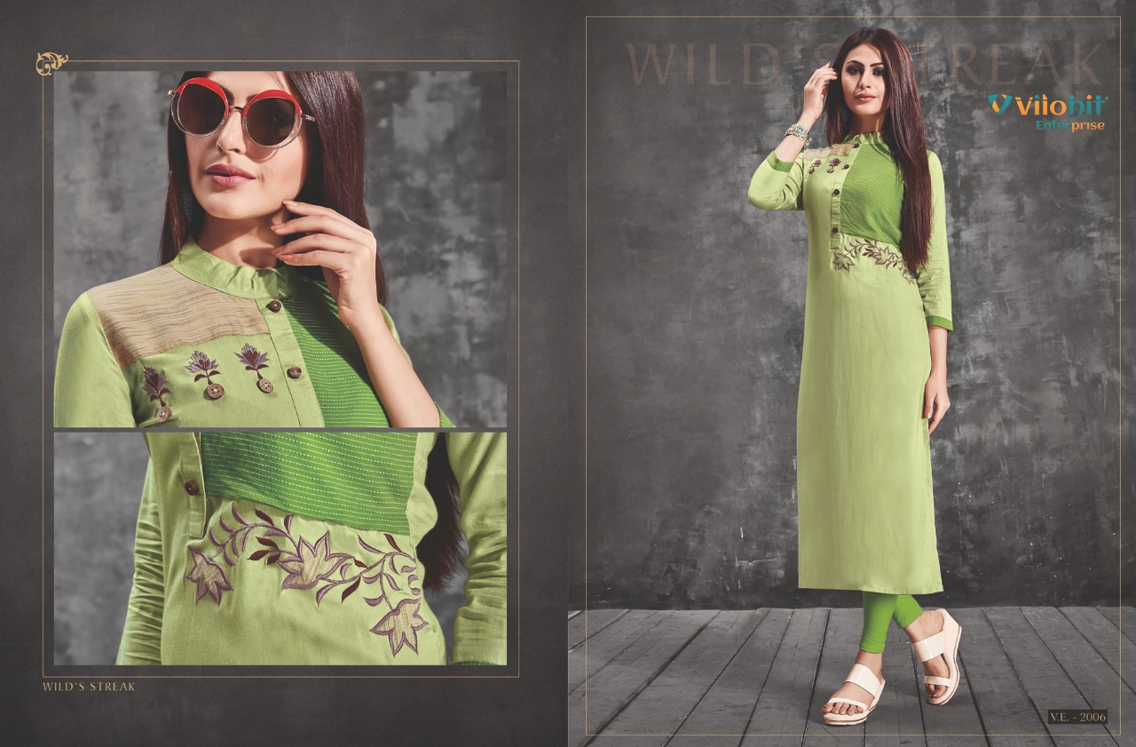 Radha Vol-2 By Vilohit Enterprise 2001 To 2007 Series Beautiful Stylish Fancy Colorful Casual Wear & Ethnic Wear & Ready To Wear Heavy Rayon Kurtis At Wholesale Price