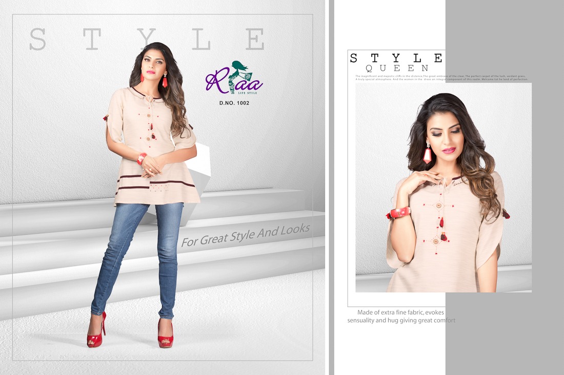 Radha By Riaa Lifestyle 1001 To 1008 Series Beautiful Colorful Stylish Fancy Casual Wear & Ethnic Wear & Ready To Wear Khadi Rayon Embroidered Kurtis At Wholesale Price
