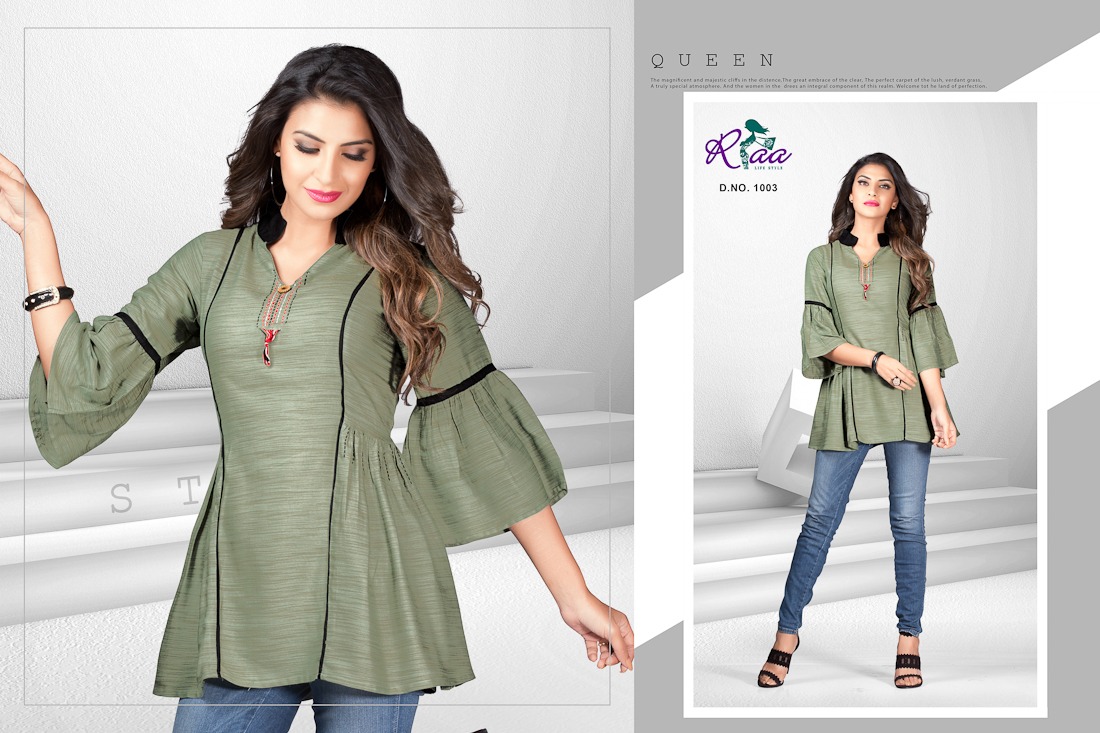 Radha By Riaa Lifestyle 1001 To 1008 Series Beautiful Colorful Stylish Fancy Casual Wear & Ethnic Wear & Ready To Wear Khadi Rayon Embroidered Kurtis At Wholesale Price