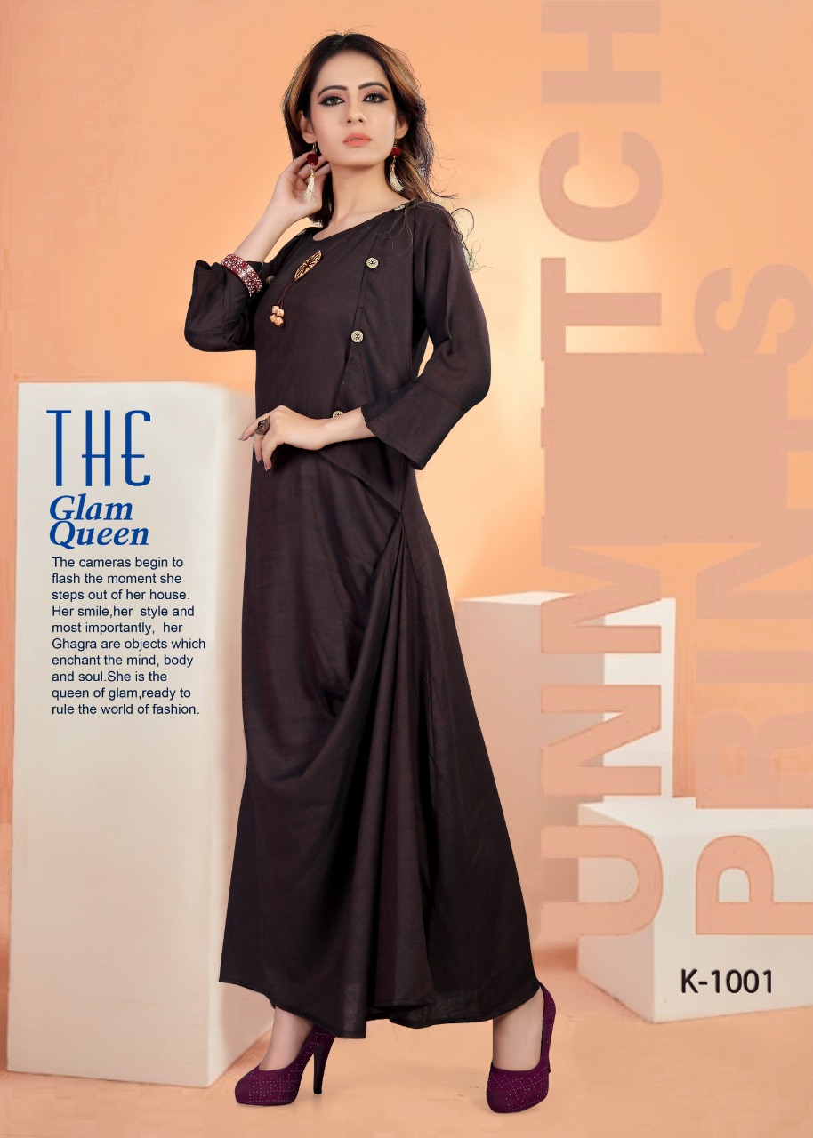 Radhika Vol-3 By Tanish Fashion 1001 To 1006 Series Beautiful Stylish Fancy Colorful Casual Wear & Ethnic Wear Rayon Two Tone Kurtis At Wholesale Price