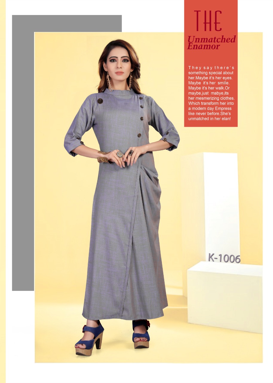 Radhika Vol-3 By Tanish Fashion 1001 To 1006 Series Beautiful Stylish Fancy Colorful Casual Wear & Ethnic Wear Rayon Two Tone Kurtis At Wholesale Price