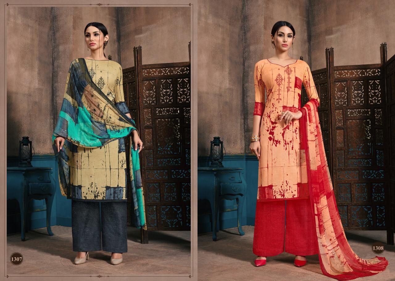 Ragini By Aaa Designer 1301 To 1312 Series Beautiful Pakistani Suits Colorful Stylish Fancy Casual Wear & Ethnic Wear Cotton Slub Print Dresses At Wholesale Price