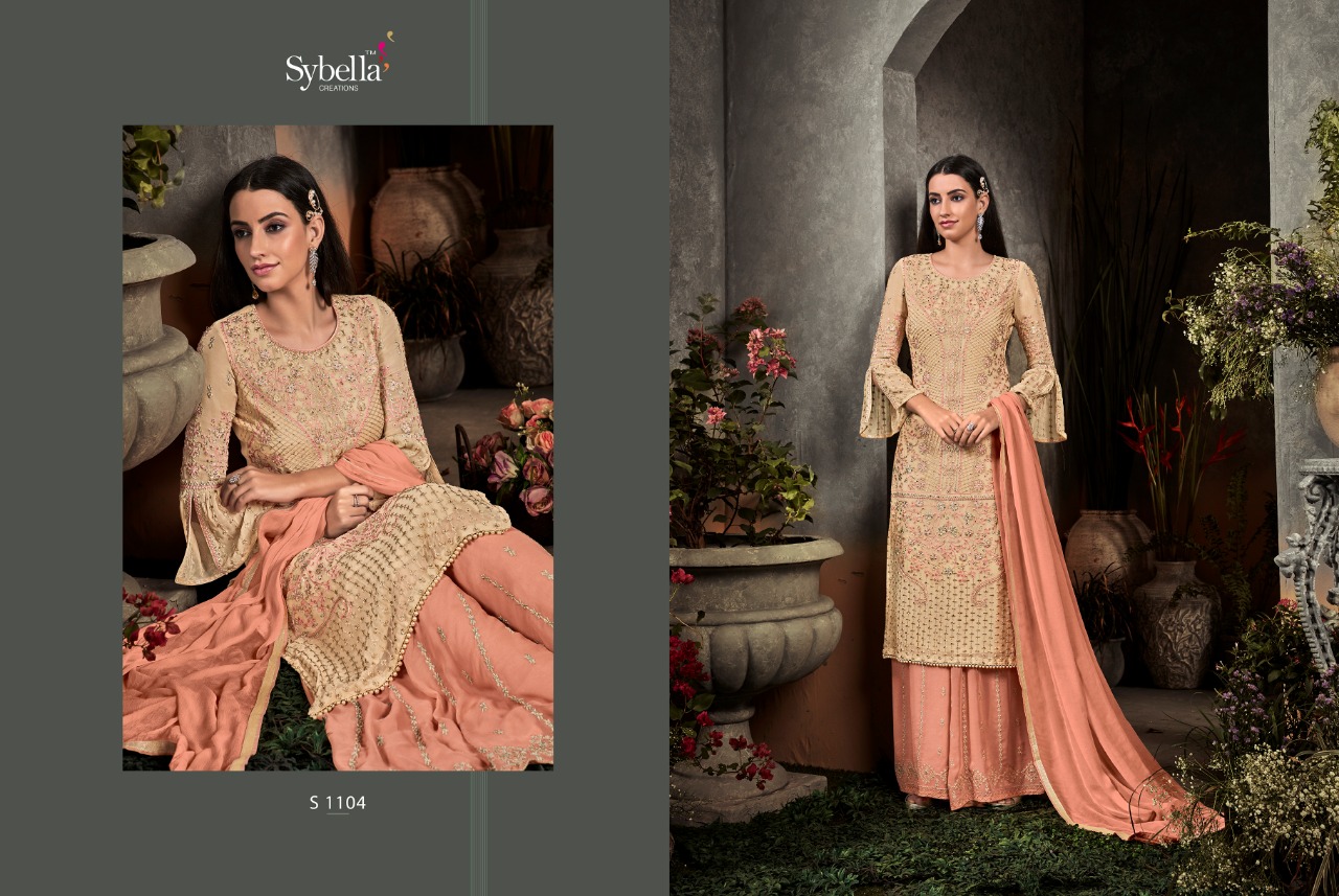 Rahnuma By Sybella Creation 1101 To 1108 Series Beautiful Suits Colorful Stylish Fancy Casual Wear & Ethnic Wear Heavy Georgette Embroidered Dresses At Wholesale Price