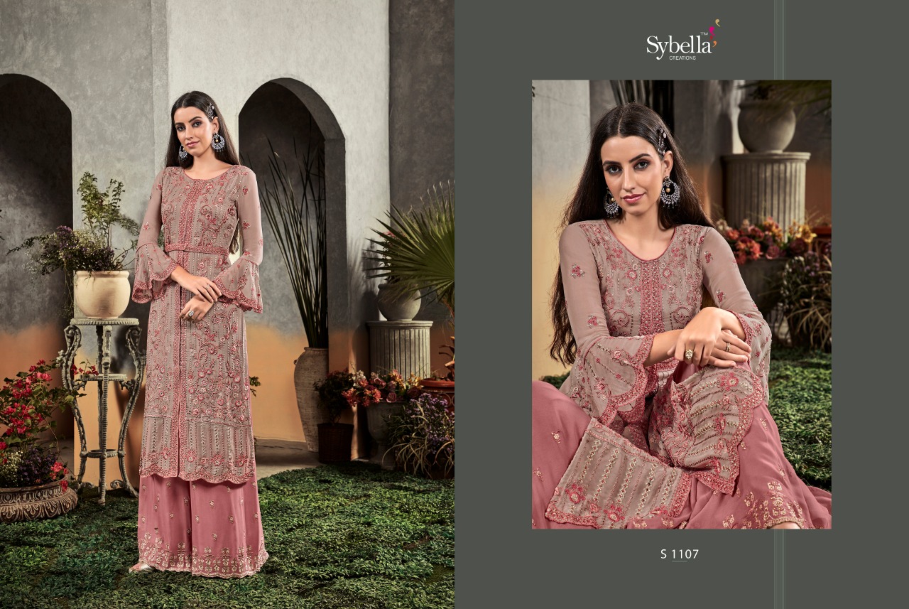 Rahnuma By Sybella Creation 1101 To 1108 Series Beautiful Suits Colorful Stylish Fancy Casual Wear & Ethnic Wear Heavy Georgette Embroidered Dresses At Wholesale Price