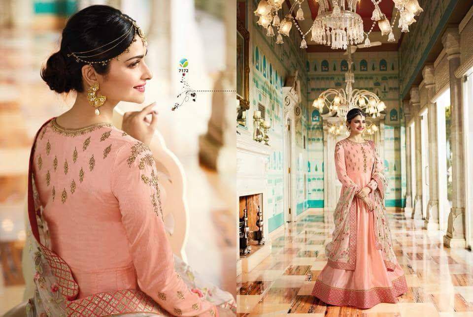 Raj Mahal By Vinay Fashion 7171 To 7178 Series Designer Anarkali Suits Wedding Collection Beautiful Stylish Fancy Colorful Party Wear & Occasional Wear Silk/ Georgette Dresses At Wholesale Price