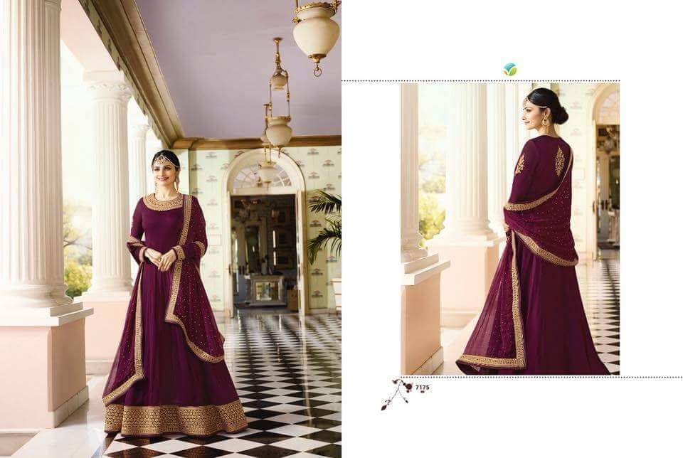 Raj Mahal By Vinay Fashion 7171 To 7178 Series Designer Anarkali Suits Wedding Collection Beautiful Stylish Fancy Colorful Party Wear & Occasional Wear Silk/ Georgette Dresses At Wholesale Price