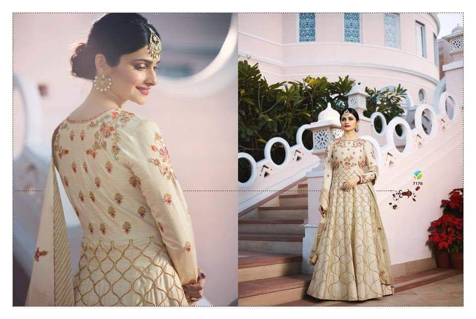 Raj Mahal By Vinay Fashion 7171 To 7178 Series Designer Anarkali Suits Wedding Collection Beautiful Stylish Fancy Colorful Party Wear & Occasional Wear Silk/ Georgette Dresses At Wholesale Price