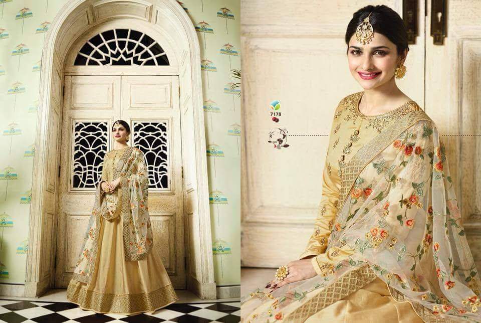 Raj Mahal By Vinay Fashion 7171 To 7178 Series Designer Anarkali Suits Wedding Collection Beautiful Stylish Fancy Colorful Party Wear & Occasional Wear Silk/ Georgette Dresses At Wholesale Price