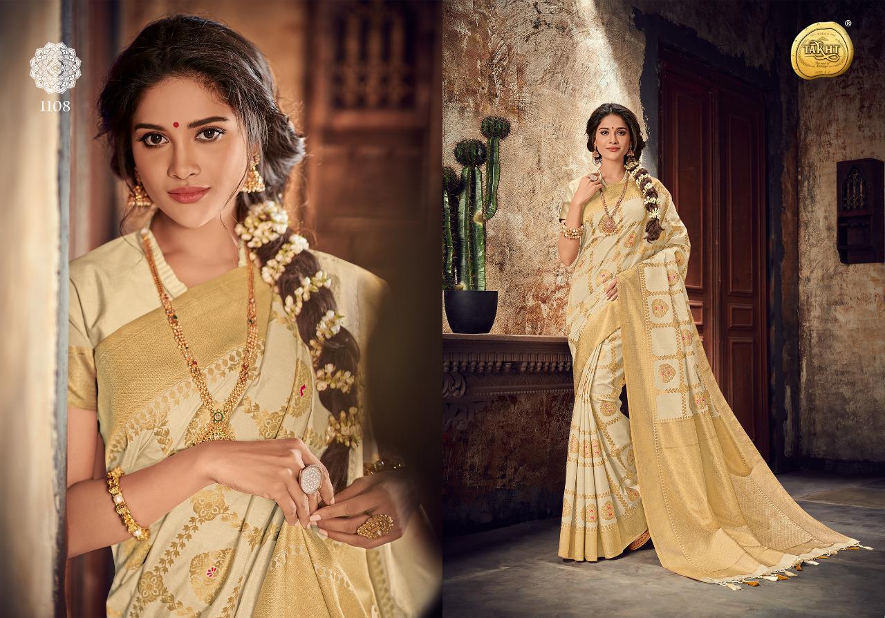 Rajgharana Silk By Takht 1101 To 1109 Series Indian Traditional Wear Collection Beautiful Stylish Fancy Colorful Party Wear & Occasional Wear Soft Nylon Silk Sarees At Wholesale Price