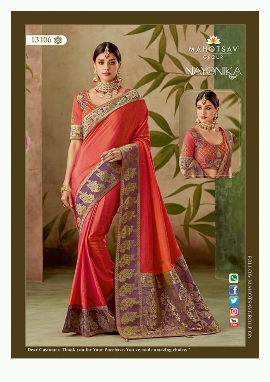 Rajrani By Mahotsav Creation 13104 To 13118 Series Indian Designer Traditional Wear Collection Beautiful Stylish Fancy Colorful Party Wear & Occasional Wear Silk Sarees At Wholesale Price