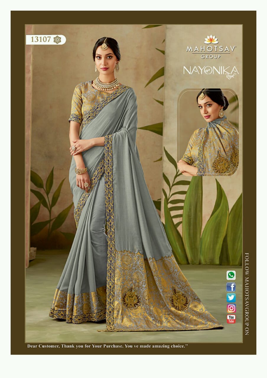 Rajrani By Mahotsav Creation 13104 To 13118 Series Indian Designer Traditional Wear Collection Beautiful Stylish Fancy Colorful Party Wear & Occasional Wear Silk Sarees At Wholesale Price