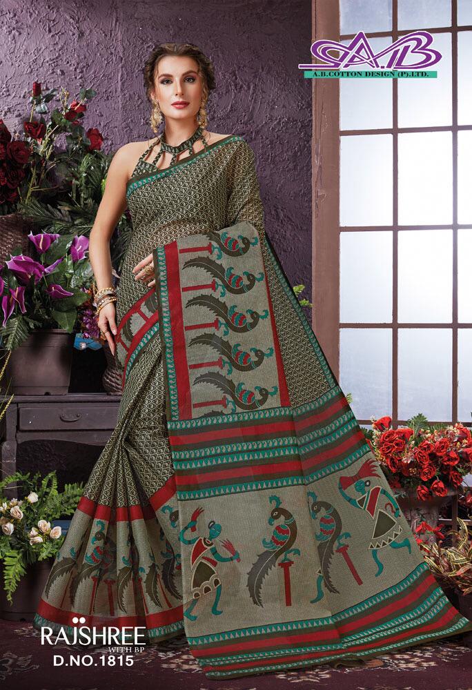 Rajshree By A.b. Fashion 1800 To 1817 Series Indian Designer Traditional Wear Collection Beautiful Stylish Fancy Colorful Party Wear & Occasional Wear Pure Cotton Sarees At Wholesale Price