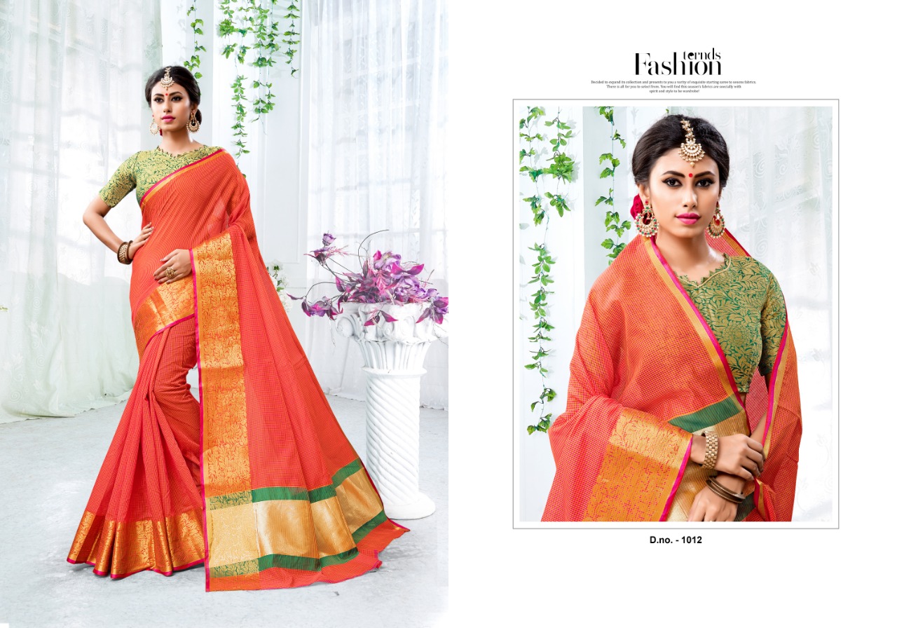 Rajyog By Adarsh Prints 1001 To 1012 Series Indian Traditional Wear Collection Beautiful Stylish Fancy Colorful Party Wear & Occasional Wear Kota Doriya Sarees At Wholesale Price