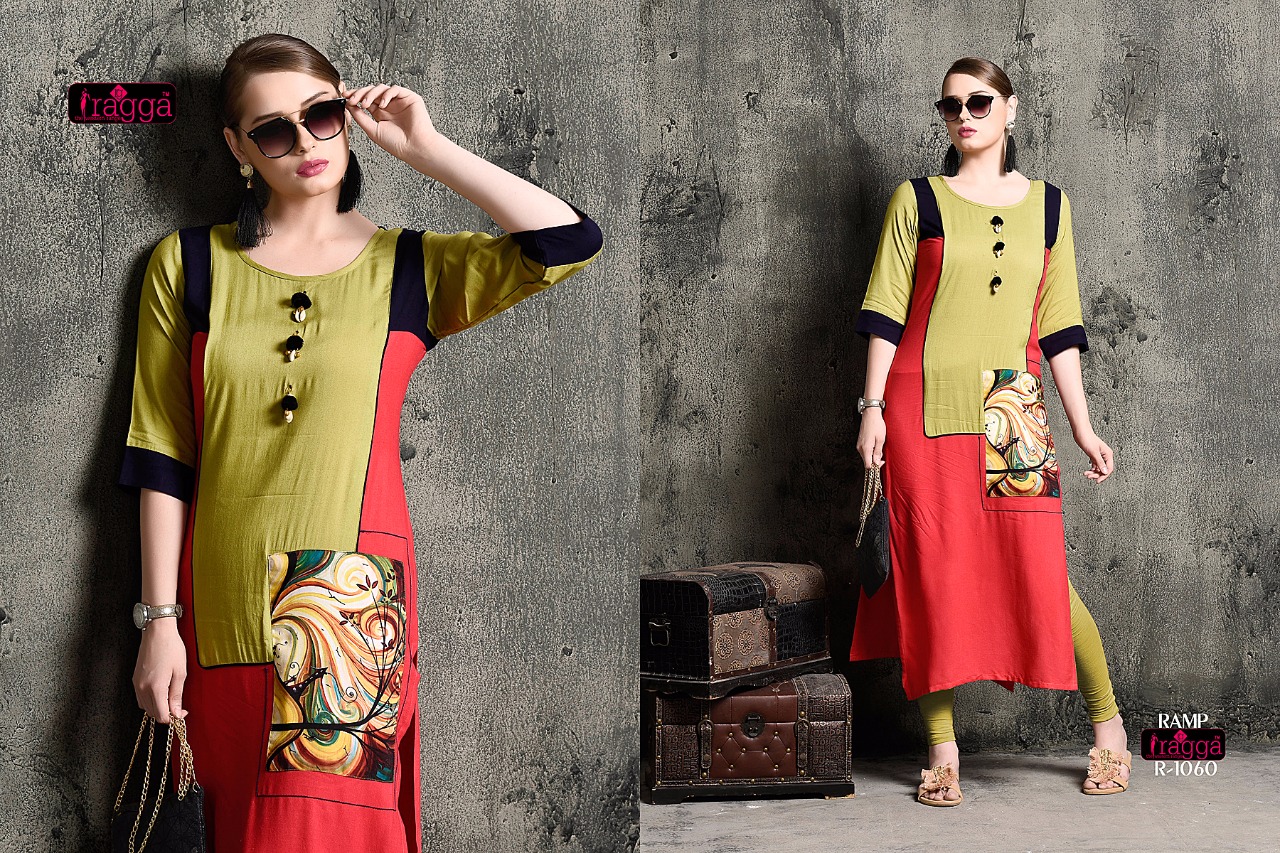 Ramp By Ragga 1055 To 1064 Series Beautiful Stylish Fancy Colorful Casual Wear & Ethnic Wear & Ready To Wear Rayon Cotton Kurtis At Wholesale Price