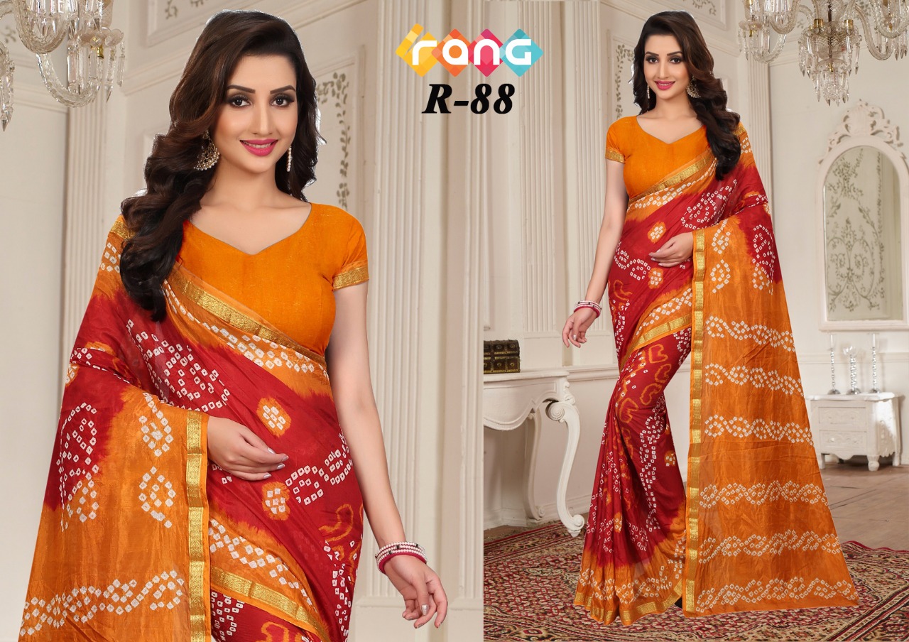Rang Vol-14 By Fashid Wholesale 82 To 88 Series Indian Traditional Wear Collection Beautiful Stylish Fancy Colorful Party Wear & Occasional Wear Handicraft Bandhani Sarees At Wholesale Price