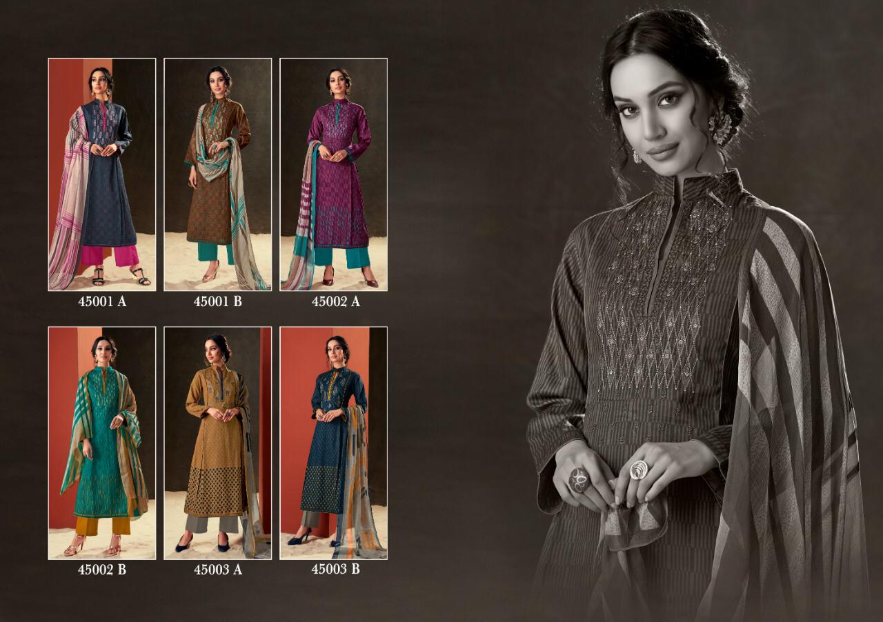 Rangat By Hariks 45001-a To 45003-b Series Designer Suits Collection Beautiful Stylish Fancy Colorful Party Wear & Occasional Wear Jam Silk Print Embroidered Dresses At Wholesale Price