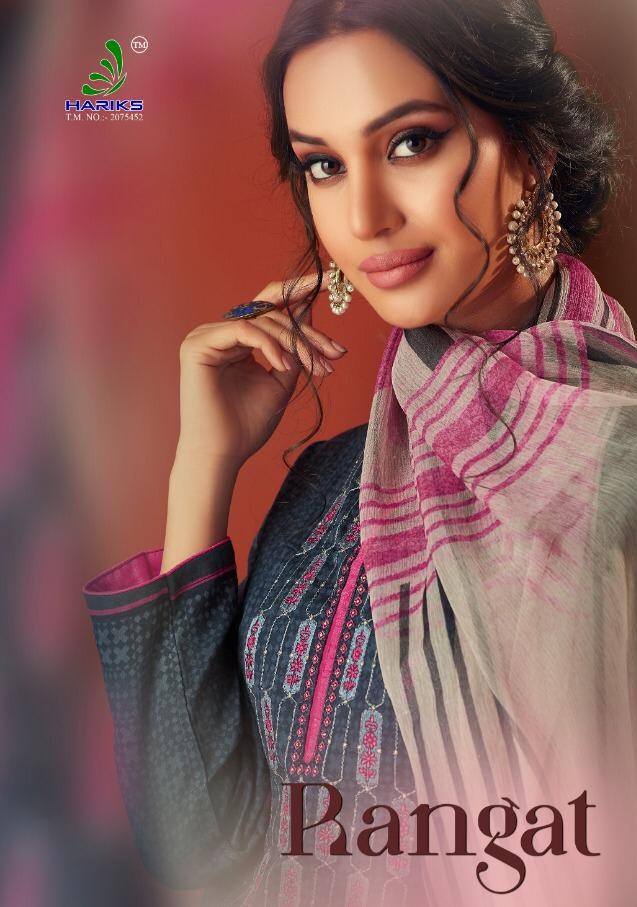 Rangat By Hariks 45001-a To 45003-b Series Designer Suits Collection Beautiful Stylish Fancy Colorful Party Wear & Occasional Wear Jam Silk Print Embroidered Dresses At Wholesale Price