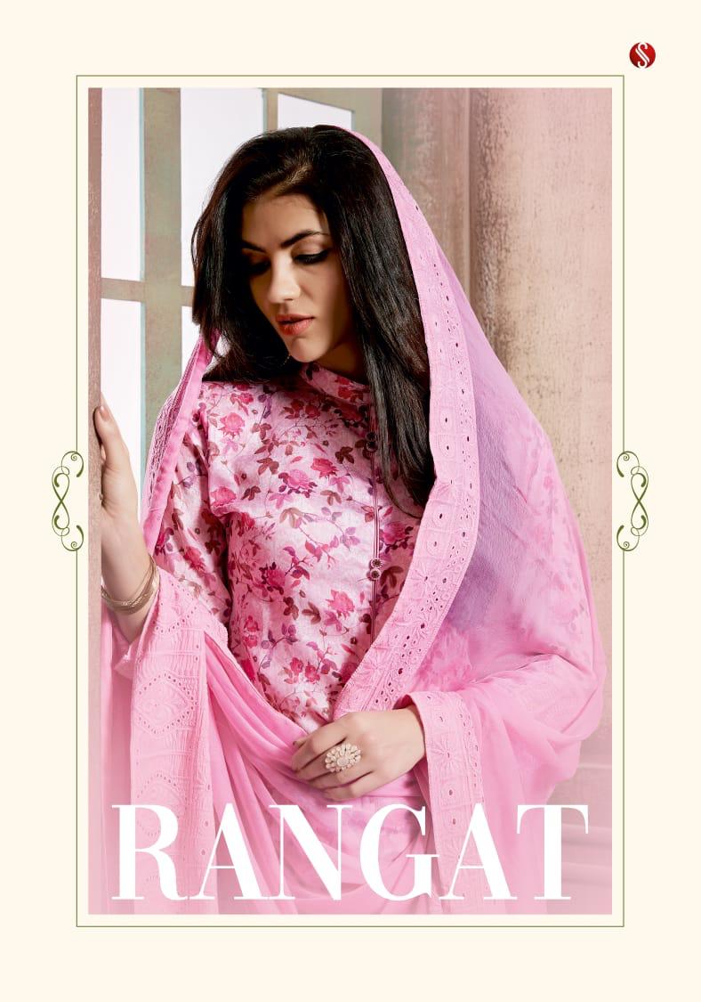 Rangat By Sanjh 1021 To 1025  Series Beautiful Suits Stylish Colorful Fancy Casual Wear & Ethnic Wear Pure Bemberg Finer Satin Print Most Exclussive Embroidery Ghera Dresses At Wholesale Price