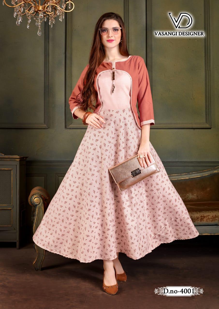Rangat Vol-2 By Vasangi Designer 4001 To 4007 Series Designer Beautiful Colorful Stylish Fancy Casual Wear & Ethnic Wear & Ready To Wear Premium Rubby Slub / Block Print & Foil Kurtis At Wholesale Price