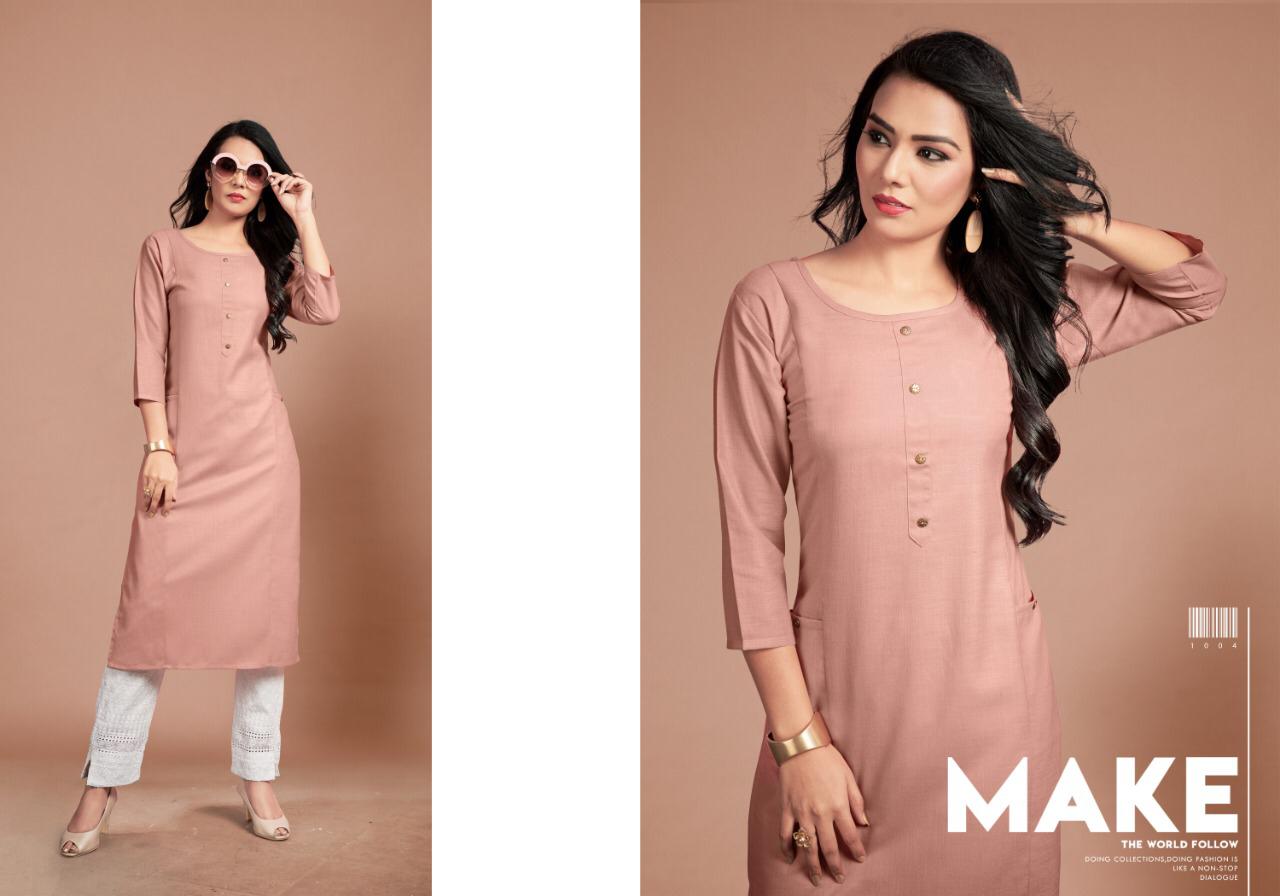 Rangeen By Gallberry 1001 To 1007 Series Stylish Fancy Beautiful Colorful Casual Wear & Ethnic Wear Cotton Slub Printed Kurtis At Wholesale Price