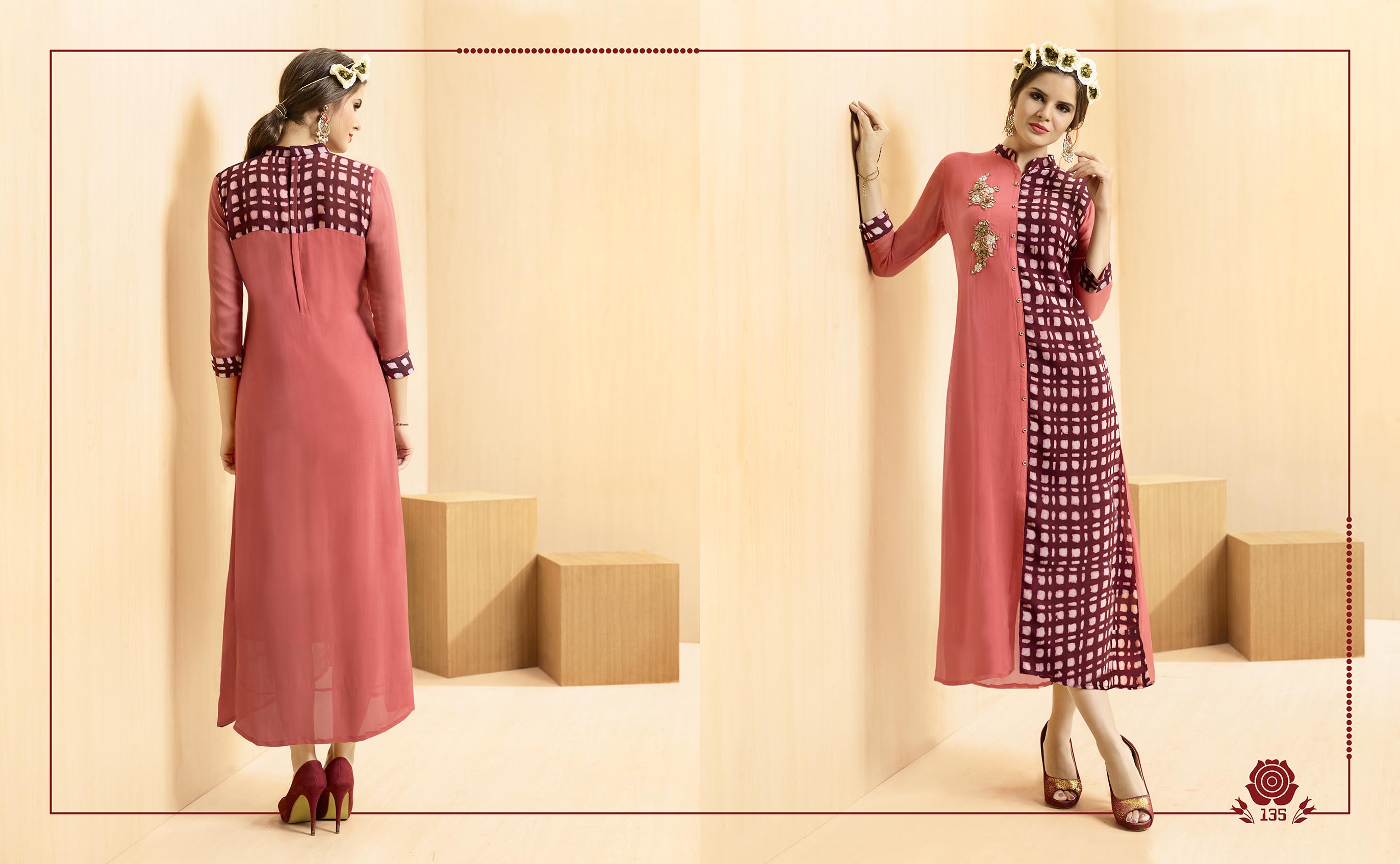 Rangoon Vol-2 By Kajree Fashion 132 To 141 Series Designer Beautiful Stylish Fancy Colorful Party Wear & Ethnic Wear & Ready To Wear Georgette Printed Kurtis At Wholesale Price