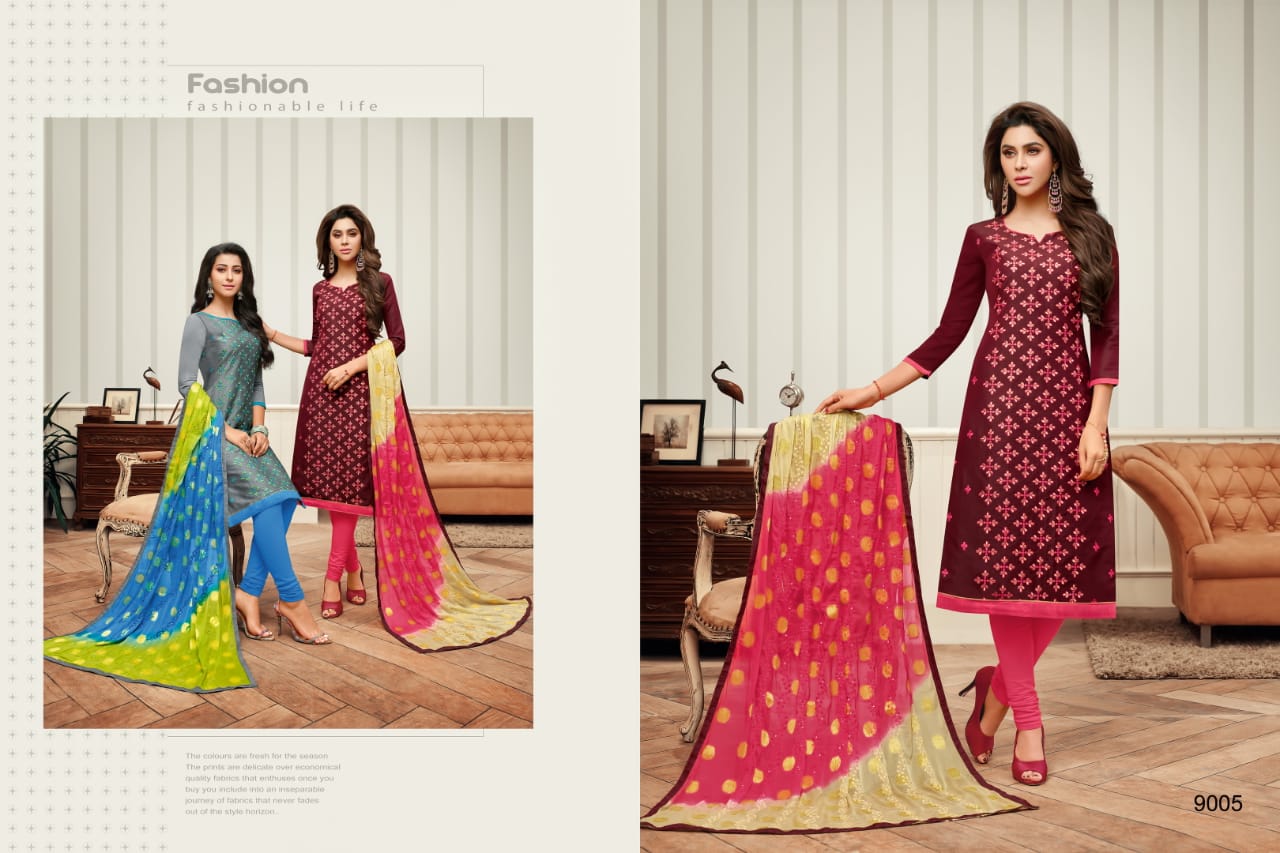 Rang Rasiya By R R Fashion 9001 To 9012 Series Beautiful Suits Stylish Colorful Fancy Casual Wear & Ethnic Wear Denting Cotton Embroidery Dresses At Wholesale Price
