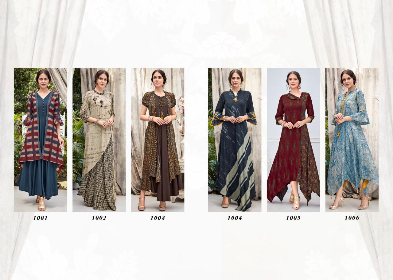 Rang Sutra By Sybella 1001 to 1006 Wear Collection Beautiful Stylish Fancy Colorful Party Wear & Occasional Wear Heavy Rayon Kurtis At Wholesale Price