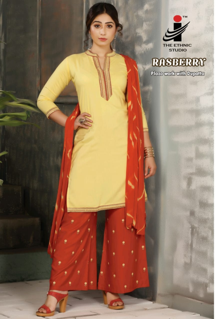 Rasberry By The Ethnic Studio 01 To 08 Series Beautiful Stylish Fancy Colorful Casual Wear & Ethnic Wear & Ready To Wear Heavy Rayon With Embroidery Kurtis At Wholesale Price