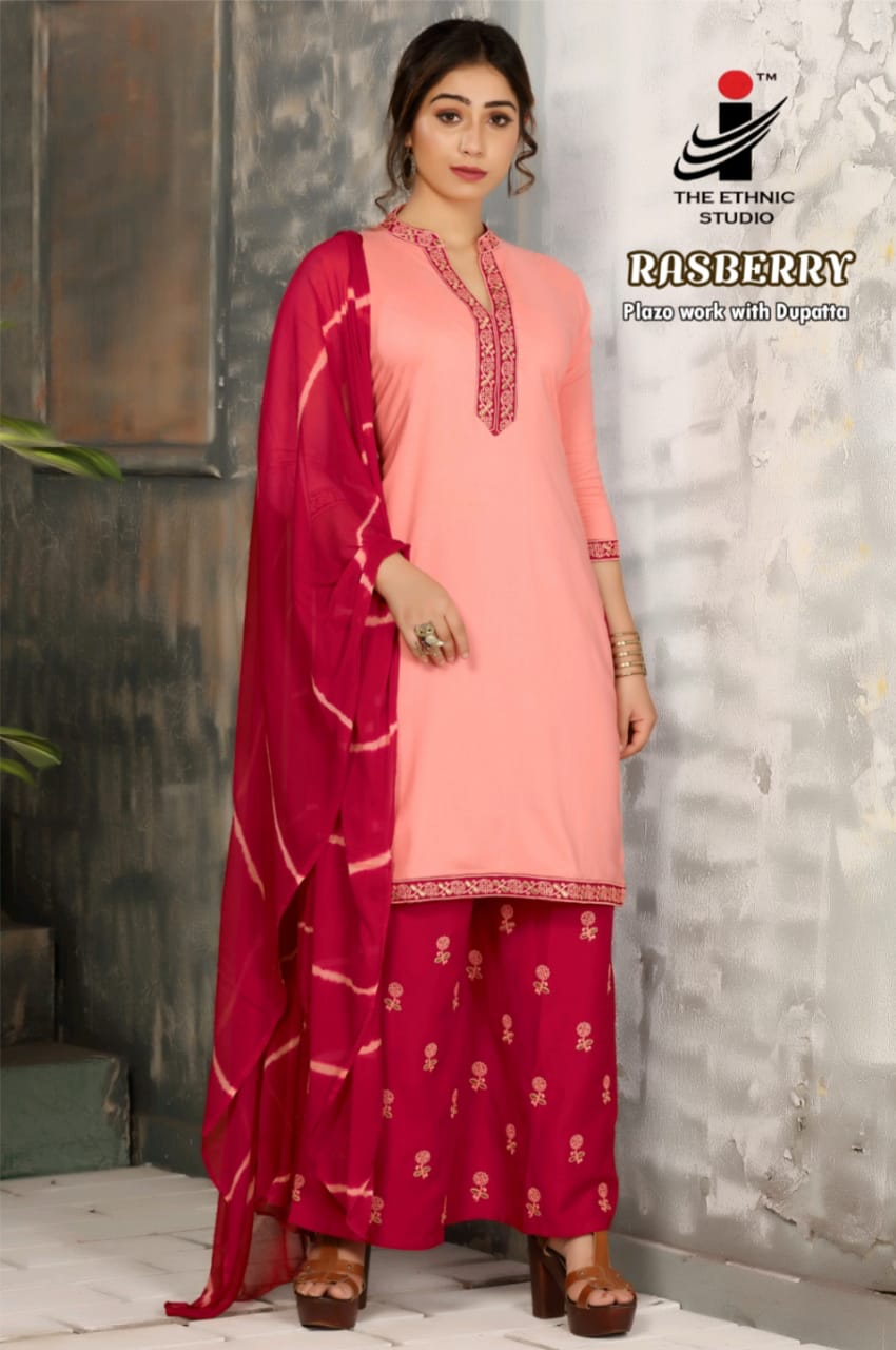 Rasberry By The Ethnic Studio 01 To 08 Series Beautiful Stylish Fancy Colorful Casual Wear & Ethnic Wear & Ready To Wear Heavy Rayon With Embroidery Kurtis At Wholesale Price