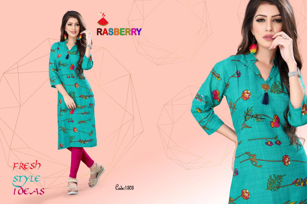 Rasberry By Watermelon 1301 To 1308 Series Beautiful Colorful Stylish Fancy Casual Wear & Ethnic Wear & Ready To Wear Rayon Print Kurtis At Wholesale Price
