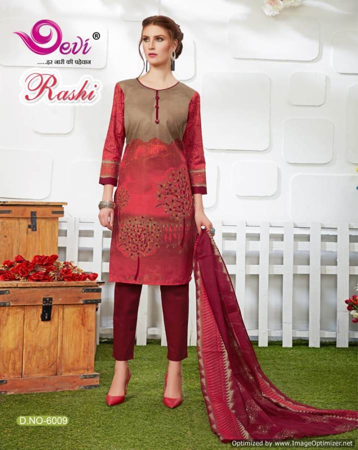 Rashi Vol-6 By Devi 6001 To 6012 Series Indian Traditional Wear Collection Beautiful Stylish Fancy Colorful Party Wear & Occasional Wear Cotton Printed Dress At Wholesale Price