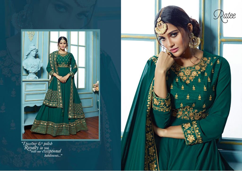 Ratee Vol-1 By Ratee 1800 To 1805 Series Designer Anarkali Suits Wedding Suits Beautiful Stylish Fancy Colorful Party Wear & Occasional Wear Georgette Embroidered Dresses At Wholesale Price