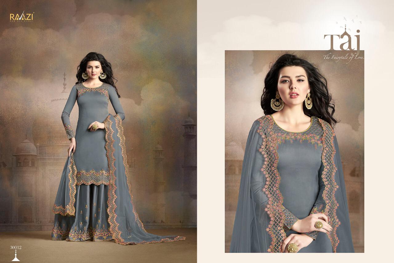 Raazi Taj Collection By Rama Fashion 30009 To 30016 Series Indian Traditional Wear Collection Beautiful Stylish Fancy Colorful Party Wear & Occasional Wear Soft Silk Embroidery Dresses At Wholesale Price