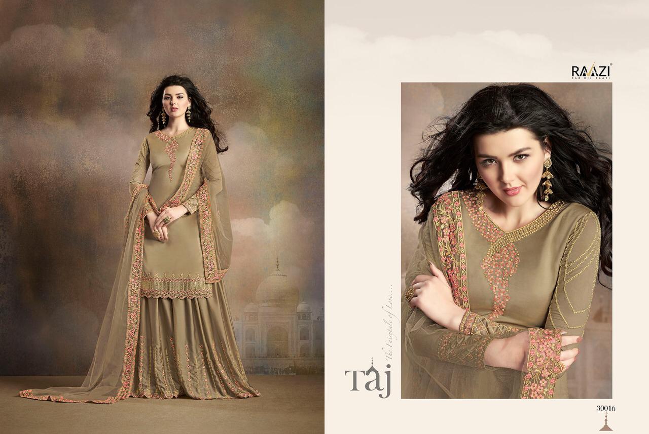 Raazi Taj Collection By Rama Fashion 30009 To 30016 Series Indian Traditional Wear Collection Beautiful Stylish Fancy Colorful Party Wear & Occasional Wear Soft Silk Embroidery Dresses At Wholesale Price