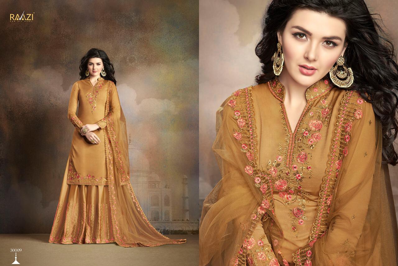 Raazi Taj Collection By Rama Fashion 30009 To 30016 Series Indian Traditional Wear Collection Beautiful Stylish Fancy Colorful Party Wear & Occasional Wear Soft Silk Embroidery Dresses At Wholesale Price