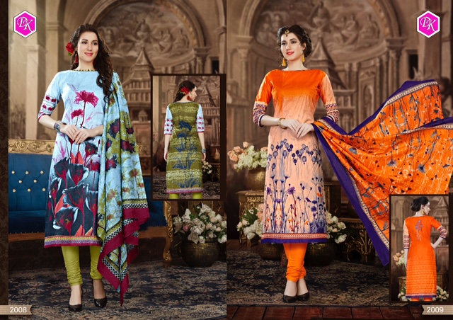 Raziya Karachi By Dk Bandhani 2001 To 2012 Series Beautiful Stylish Fancy Colorful Casual Wear & Ethnic Wear Cotton Karachi Printed Dresses At Wholesale Price