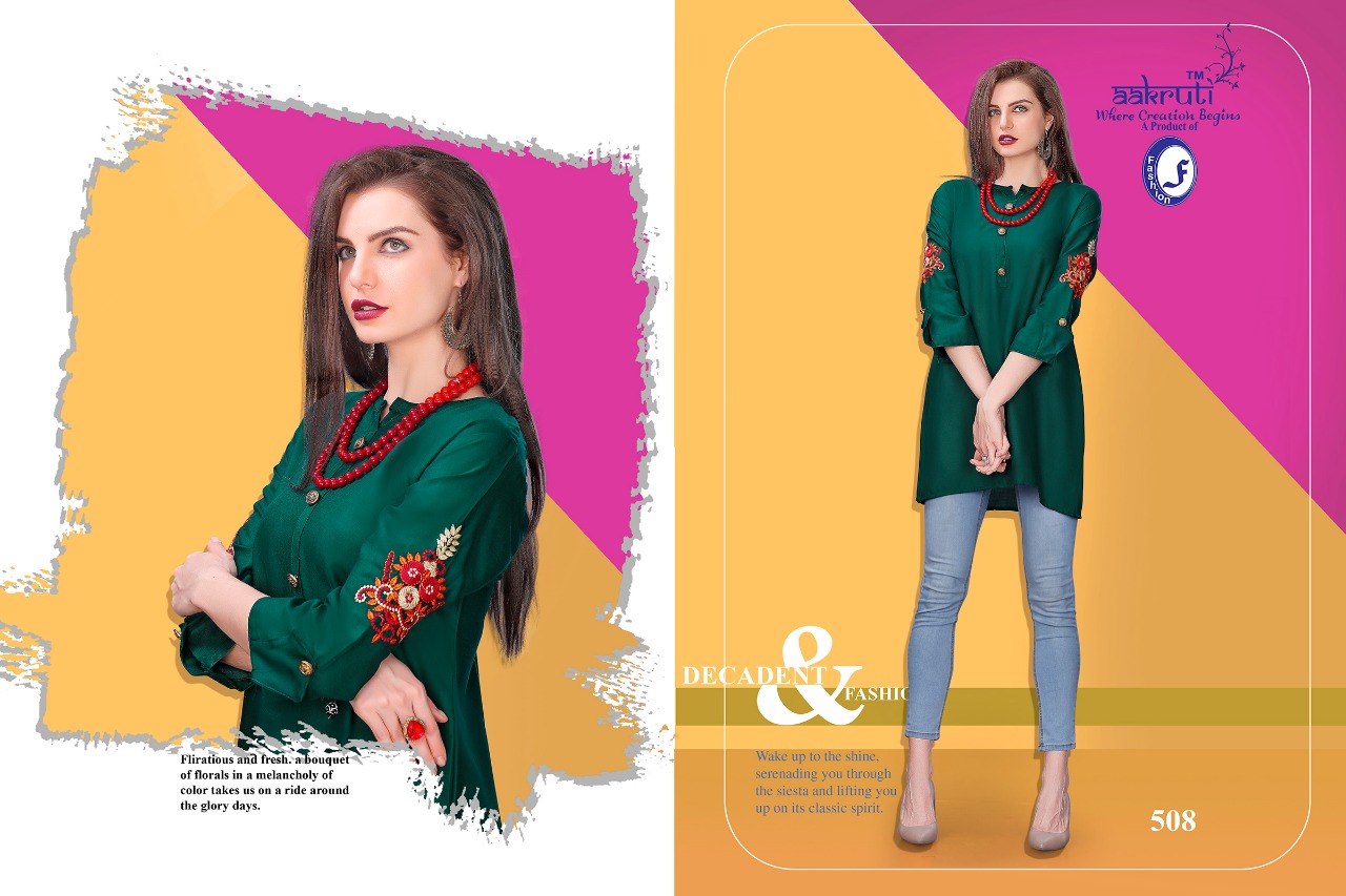 Red Cherry By Aakruti 501 To 510 Series Beautiful Stylish Fancy Colorful Casual Wear & Ethnic Wear Collection Rayon Kurtis At Wholesale Price