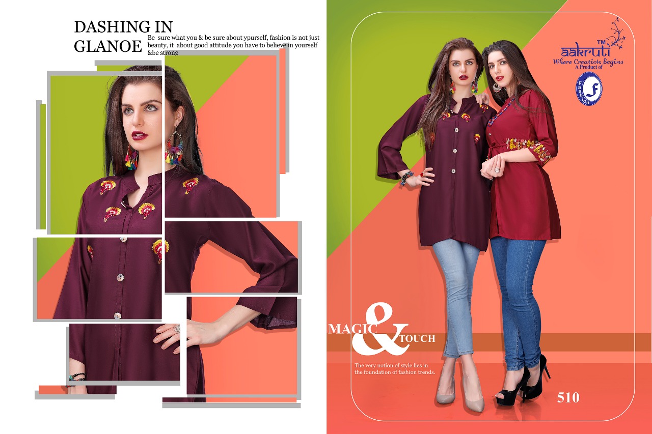 Red Cherry By Aakruti 501 To 510 Series Beautiful Stylish Fancy Colorful Casual Wear & Ethnic Wear Collection Rayon Kurtis At Wholesale Price